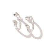 Hoops White Earrings